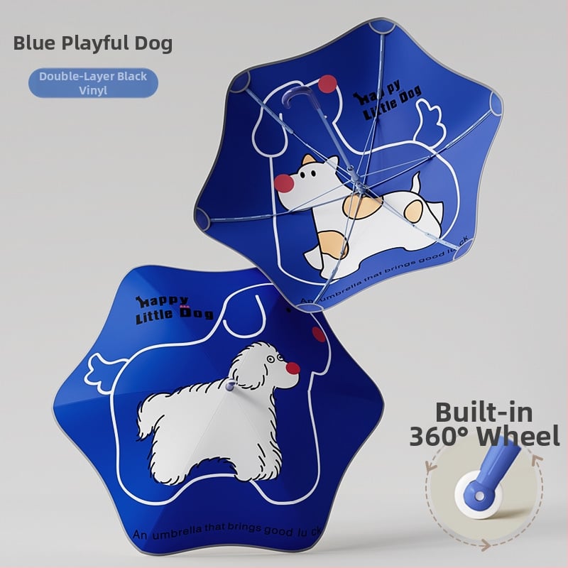 Mu Meng Παιδική ομπρέλα για σχολείο – διπλού στρώματος, για ήλιο και βροχή, 6 ακτίνες αλουμινίου με λαβή, EVA σωλήνας, καρτούν στυλ, μακριά λαβή