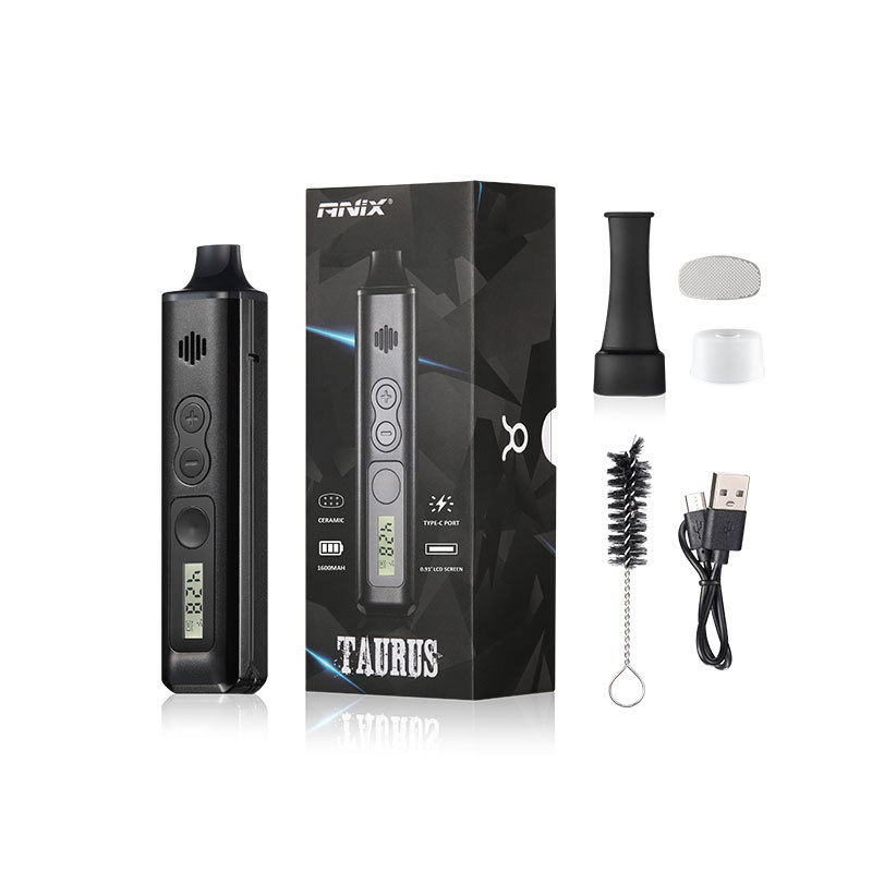 Anix Taurus suhi biljni vaporizator cijev - metalno tijelo, ponovna upotreba, moguć ispis logotipa, prilagodljivo