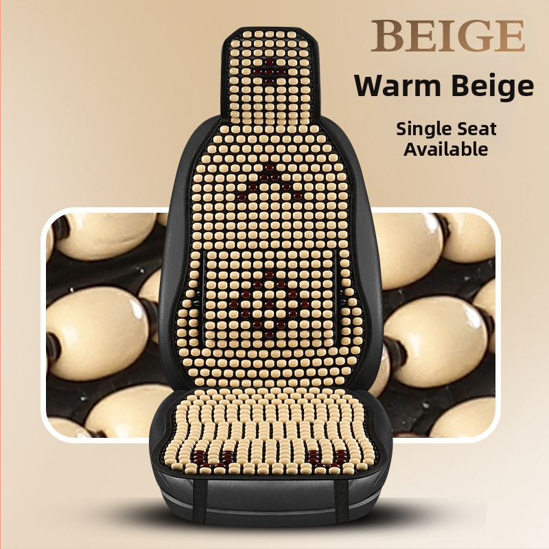 Autosedačová podložka s drevenými korálkami a bedrovou oporou, priedušná letná podložka (Materiál: voňavé drevo; Pôvod: Heilongjiang; Špecifikácia: Všeobecná)