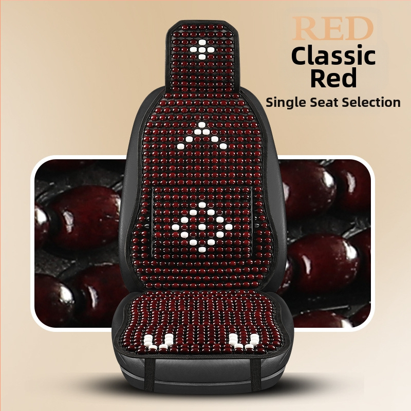 Autosedačová podložka s drevenými korálkami a bedrovou oporou, priedušná letná podložka (Materiál: voňavé drevo; Pôvod: Heilongjiang; Špecifikácia: Všeobecná)