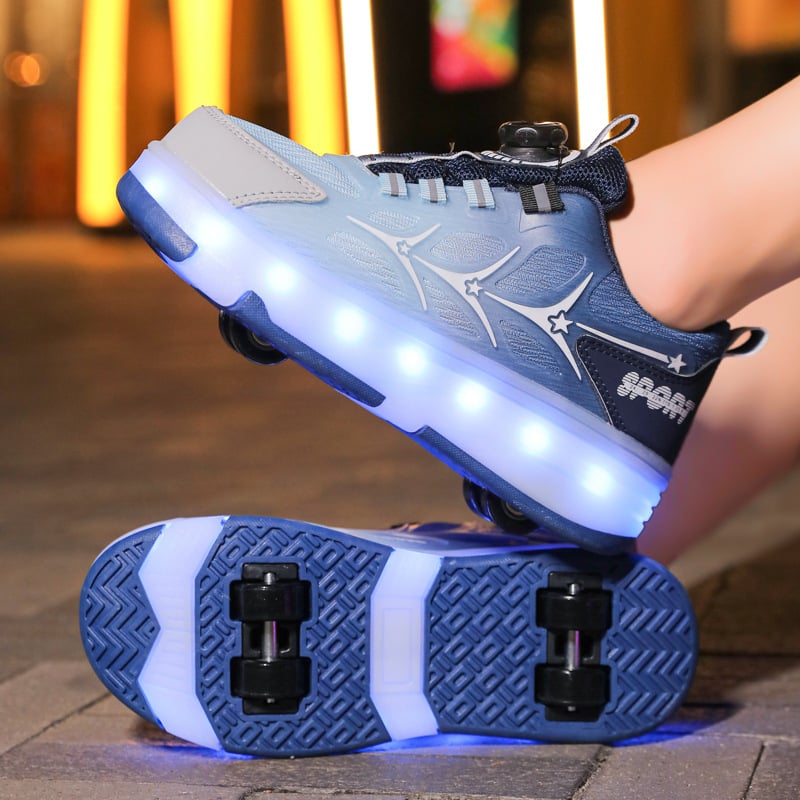 Dječje Heelys tenisice, s dvostrukim redovima kotača i PU kotačima (šifra proizvoda H999, brend Haqu bear shoe factory)