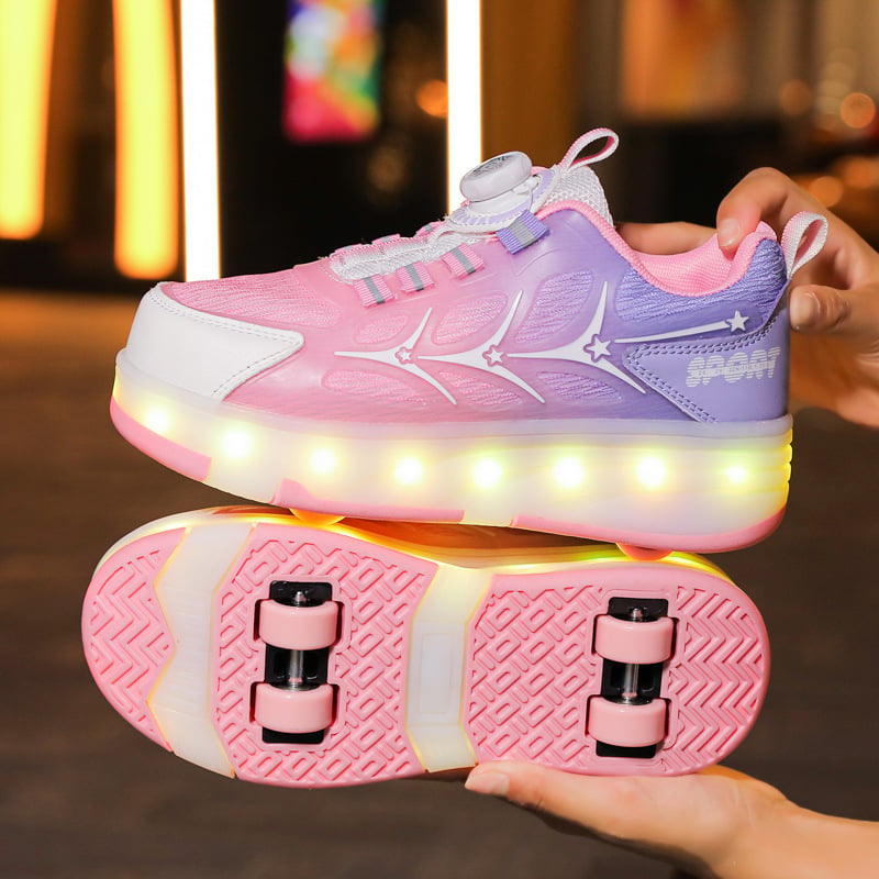 Dječje Heelys tenisice, s dvostrukim redovima kotača i PU kotačima (šifra proizvoda H999, brend Haqu bear shoe factory)