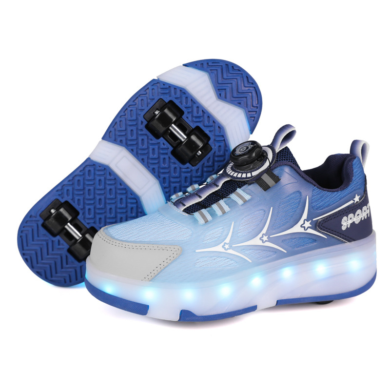 Dječje Heelys tenisice, s dvostrukim redovima kotača i PU kotačima (šifra proizvoda H999, brend Haqu bear shoe factory)