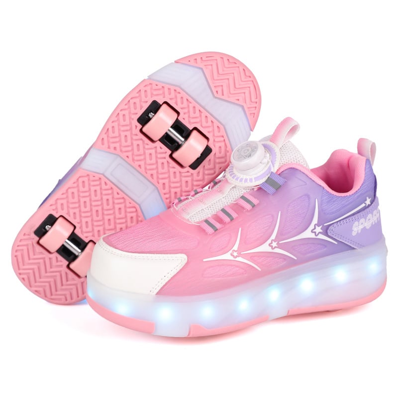 Dječje Heelys tenisice, s dvostrukim redovima kotača i PU kotačima (šifra proizvoda H999, brend Haqu bear shoe factory)