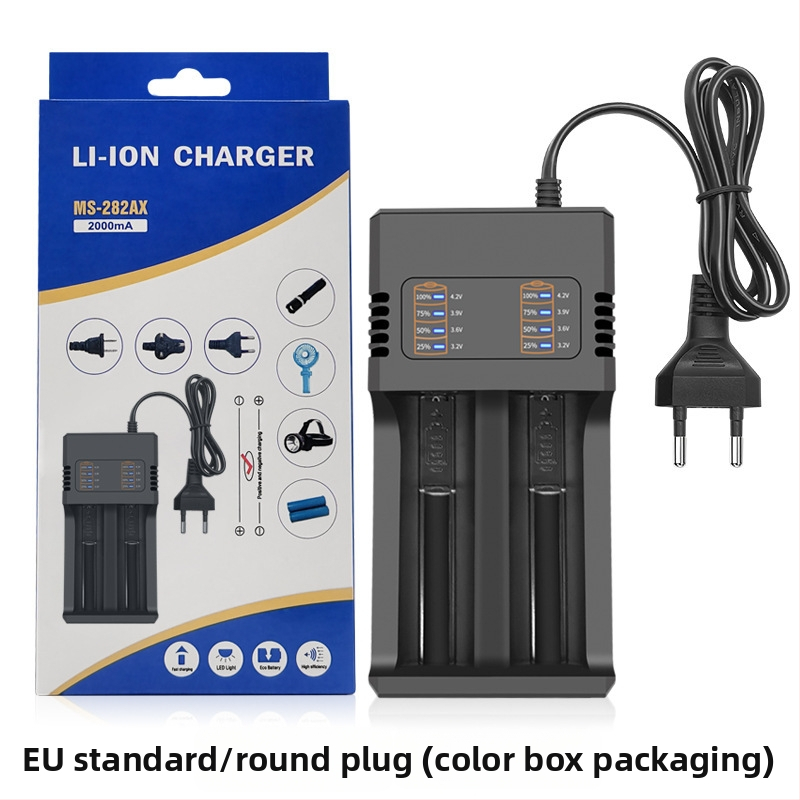 Dvostruki punjač za Li-ion baterije 26650/18650, 3.7/4.2V, izlaz 4.2V 2A, ulaz AC 110-240V