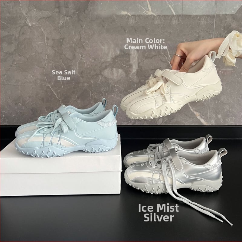 Adidași de antrenament cu Velcro, partea superioară din plasă respirabilă, PU talpă intermediară, talpă exterioară din cauciuc, talpă joasă