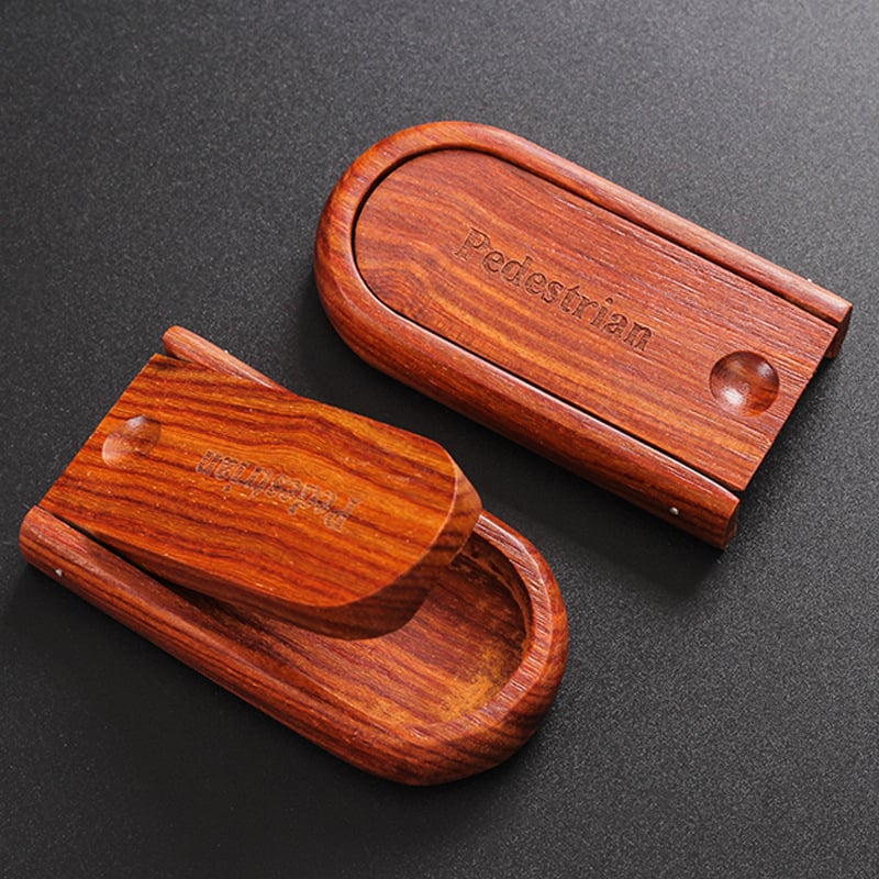 Összecsukható tömörfa pipatartó – kézzel készített, modern minimalista stílus, egy rekeszes, otthoni használatra