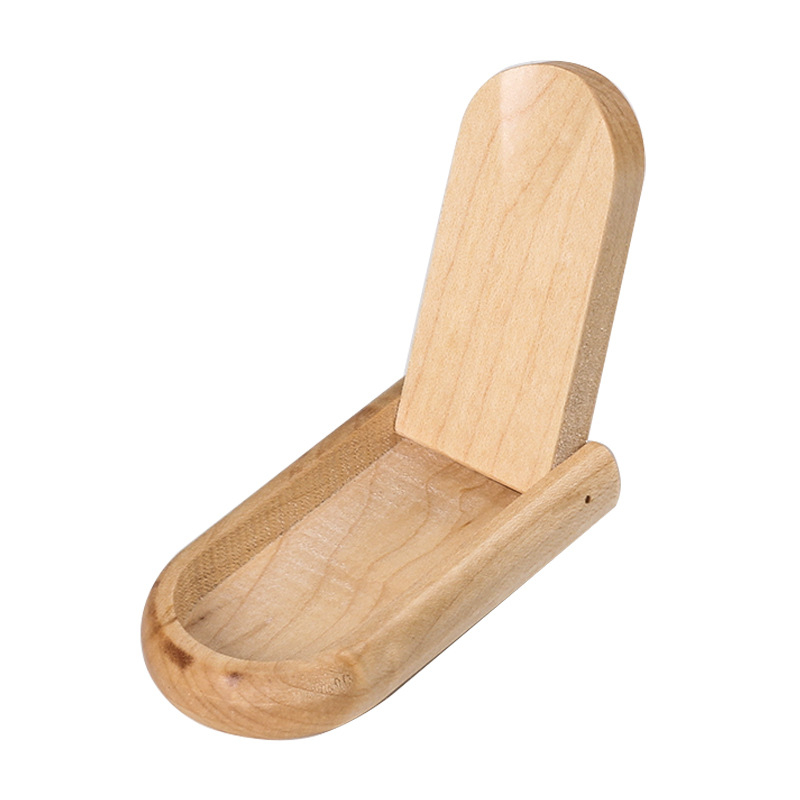 Összecsukható tömörfa pipatartó – kézzel készített, modern minimalista stílus, egy rekeszes, otthoni használatra