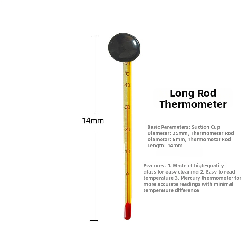 Akvarijný teplomer s plastovým telom a indukčným senzorom