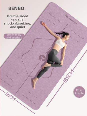 Benbo jóga matrac, TPE anyag, 8 mm vastagság, 2,3 kg súly, geometriai mintázat