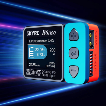 SKYRC B6neo pametni punjač (200W izlaz, PD80W, detekcija energije za bateriju)