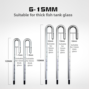 Akvarijski termometar - stakleni, mjeri temperaturu vode, za akvarije, visoka preciznost