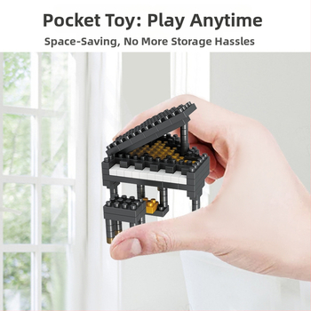 Lego-kompatibil építőblokkok, zenei témájú, DIY összeszerelés, ABS műanyag, 100–200 darab, 7–14 éveseknek