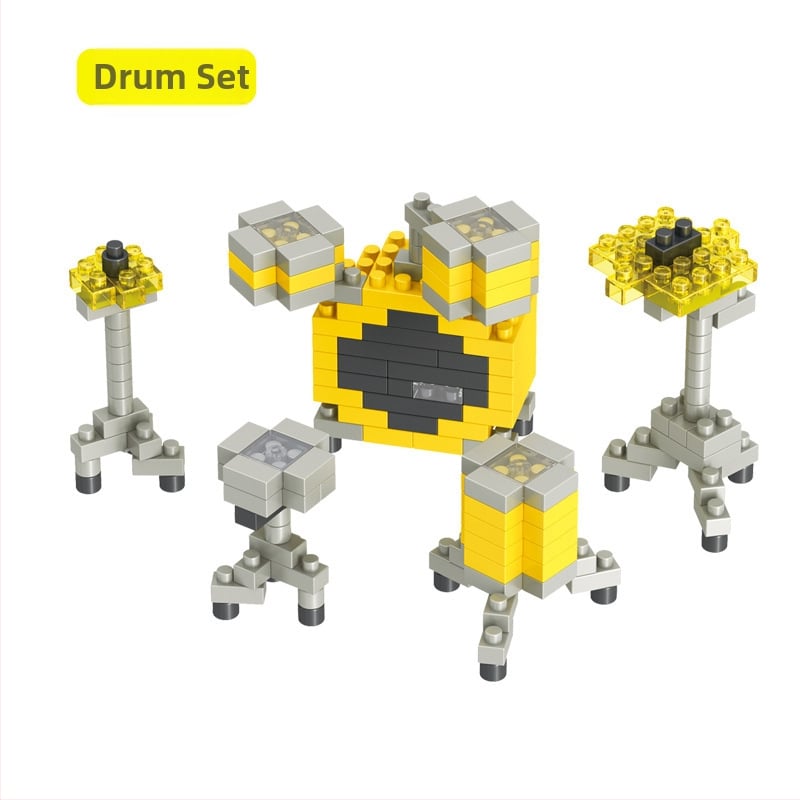 Lego-kompatibil építőblokkok, zenei témájú, DIY összeszerelés, ABS műanyag, 100–200 darab, 7–14 éveseknek