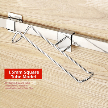 Zidni držač za rolere s panelom s otvorima i okvirom od četvrtastog cijevi, jedan kuk, moderni minimalistički stil, nosivost do 10 kg