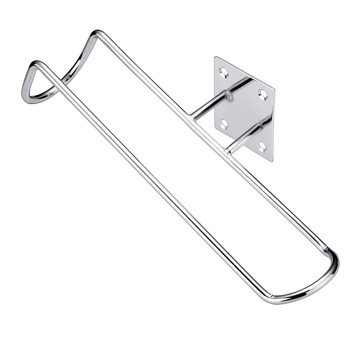 Zidni držač za rolere s panelom s otvorima i okvirom od četvrtastog cijevi, jedan kuk, moderni minimalistički stil, nosivost do 10 kg