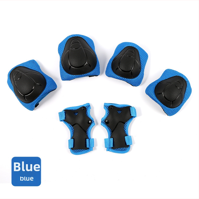 Detský ochranný set na kolieskové korčule pre deti: kolenné, lakťové a zápästné chrániče, 6-dielny set, materiál pena