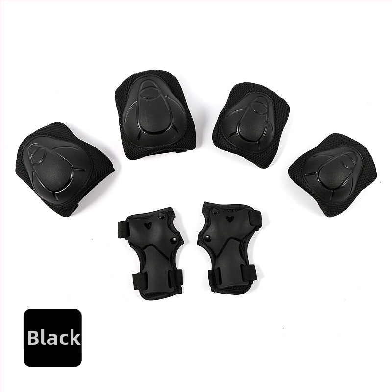 Detský ochranný set na kolieskové korčule pre deti: kolenné, lakťové a zápästné chrániče, 6-dielny set, materiál pena