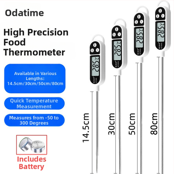O'day KT300L Ultra-hosszú szonda – élelmiszer-középponti hőmérő, nagy pontosságú sütéshez, folyadékok, olaj és víz hőmérsékletének mérésére