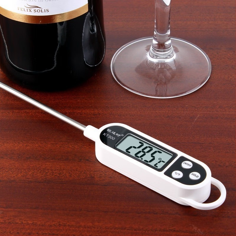 O'day KT300L Ultra-hosszú szonda – élelmiszer-középponti hőmérő, nagy pontosságú sütéshez, folyadékok, olaj és víz hőmérsékletének mérésére