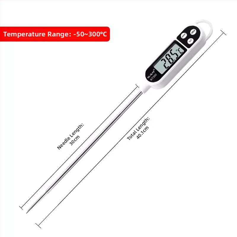 O'day KT300L Ultra-hosszú szonda – élelmiszer-középponti hőmérő, nagy pontosságú sütéshez, folyadékok, olaj és víz hőmérsékletének mérésére