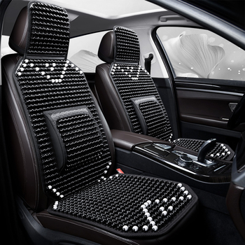 Μαξιλάρι καθίσματος αυτοκινήτου με μασάζ οσφυϊκής και πίσω από ξύλινες χάντρες – σφένταμο υλικό, Izdi, ψύξη για τέσσερις εποχές