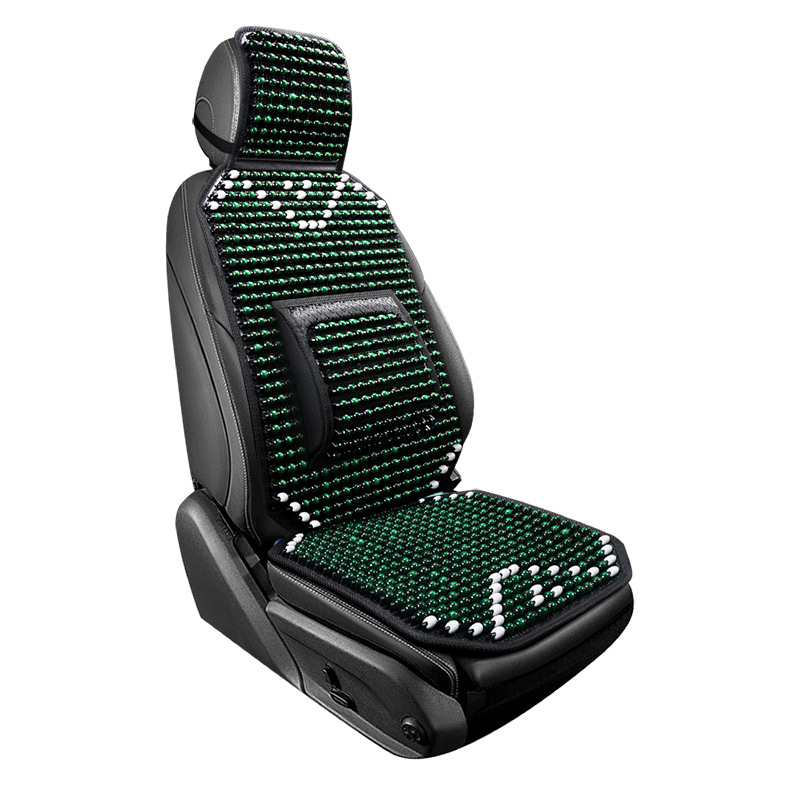 Μαξιλάρι καθίσματος αυτοκινήτου με μασάζ οσφυϊκής και πίσω από ξύλινες χάντρες – σφένταμο υλικό, Izdi, ψύξη για τέσσερις εποχές