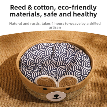 Котешко гнездо от папирус, Neighbor kitten, произход Zhejiang, подходящо за котки, категория: гнезда и клетки за домашни любимци