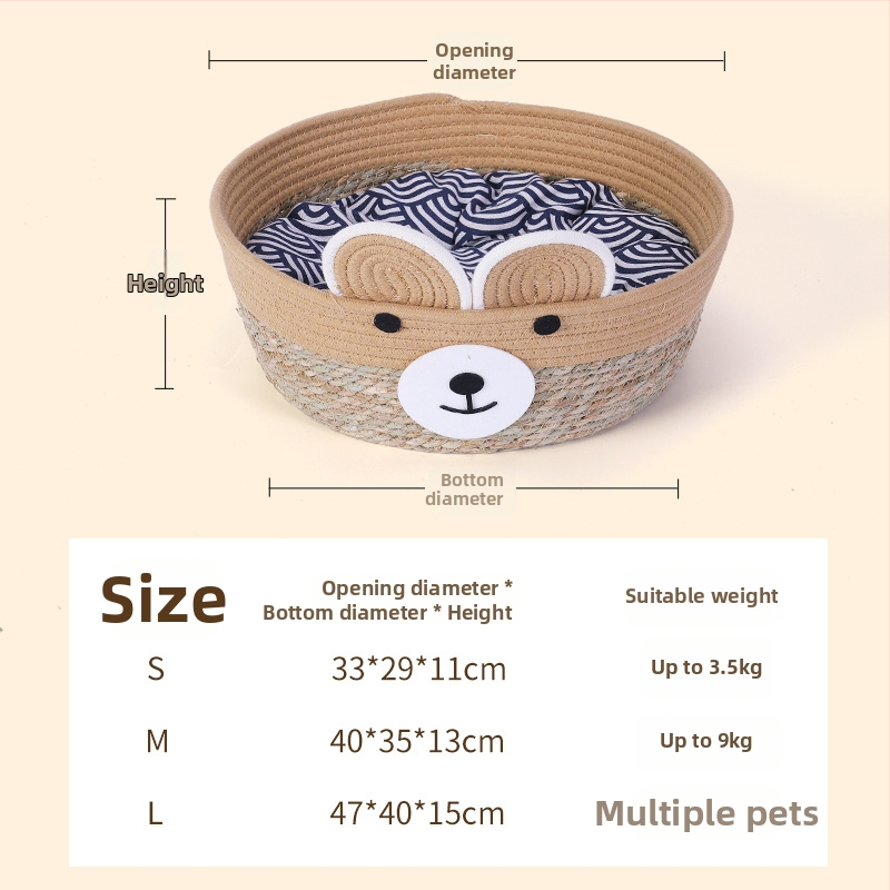 Котешко гнездо от папирус, Neighbor kitten, произход Zhejiang, подходящо за котки, категория: гнезда и клетки за домашни любимци