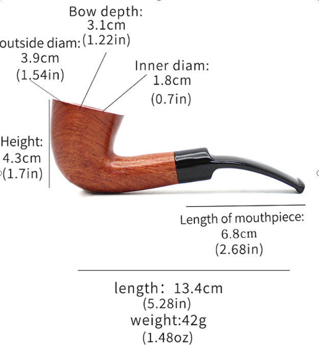 Fából készült pipa | modern egyszerű stílus | logónyomás elérhető | dobozban 100 darab