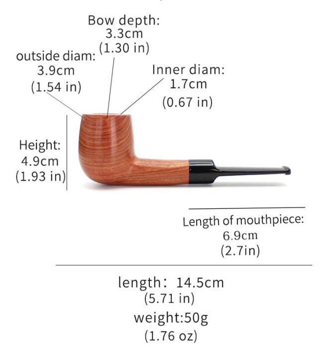 Fából készült pipa | modern egyszerű stílus | logónyomás elérhető | dobozban 100 darab