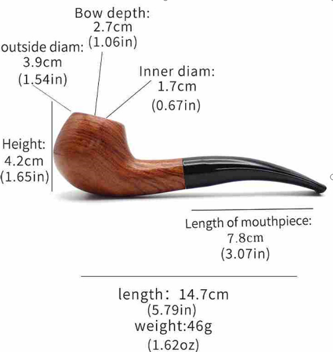 Fából készült pipa | modern egyszerű stílus | logónyomás elérhető | dobozban 100 darab
