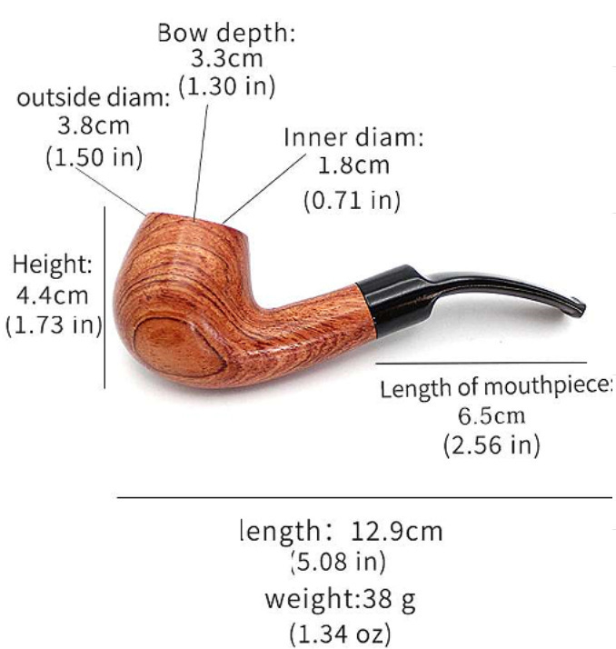 Fából készült pipa | modern egyszerű stílus | logónyomás elérhető | dobozban 100 darab