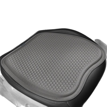 Egyrészes géles autóülés alátét, kis négyzet alakú, négy évszakos szellőzés, PVF felület, szintetikus rost töltet