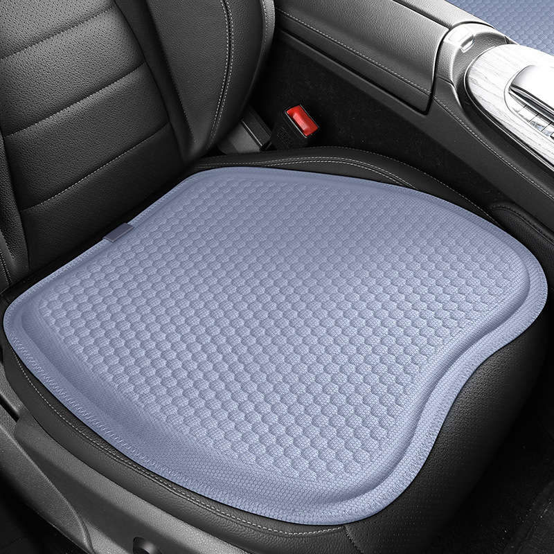 Egyrészes géles autóülés alátét, kis négyzet alakú, négy évszakos szellőzés, PVF felület, szintetikus rost töltet