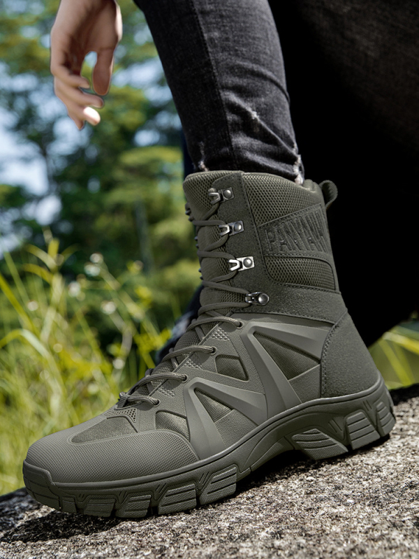 Ανδρικά τακτικά μποτάκια ερήμου για πεζοπορία — επάνω μέρος TPU+δικτυωτό ύφασμα, ενήλικοι, για πεζοπορία και κατασκήνωση, στρατιωτικό στυλ