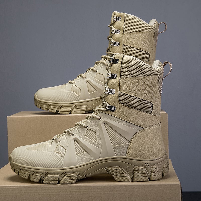 Ανδρικά τακτικά μποτάκια ερήμου για πεζοπορία — επάνω μέρος TPU+δικτυωτό ύφασμα, ενήλικοι, για πεζοπορία και κατασκήνωση, στρατιωτικό στυλ