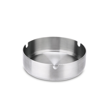 Пепелник от неръждаема стомана, кръгъл, възможен печат на лого, персонализируем, многократна употреба, пакет от 120 бр.