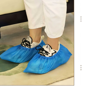 Еднократни покривала за обувки за вътрешно ползване, от нетъкан текстил, с повишена дебелина, дишащи, противохлъзгващи, прахозащитни