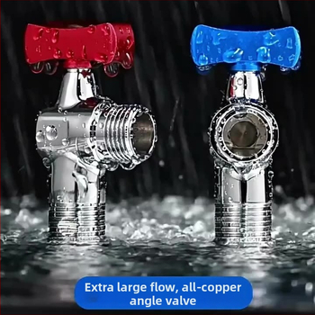 Meďový trojvalec: Ball Valve, Angle Valve, Triangle Valve pre drez a vstup do ohrievača vody — Model CJ, prevádzkový tlak 1.2 MPa, vnútorný priemer 4 body, montáž na povrch, materiál meď