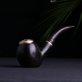 Пайп от махагон, крив дизайн, двойно използване с филтър, възможност за печат на лого, подходящ за подарък, произход Фуцзян