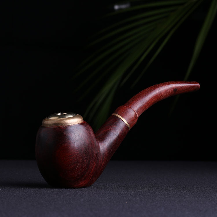 Пайп от махагон, крив дизайн, двойно използване с филтър, възможност за печат на лого, подходящ за подарък, произход Фуцзян