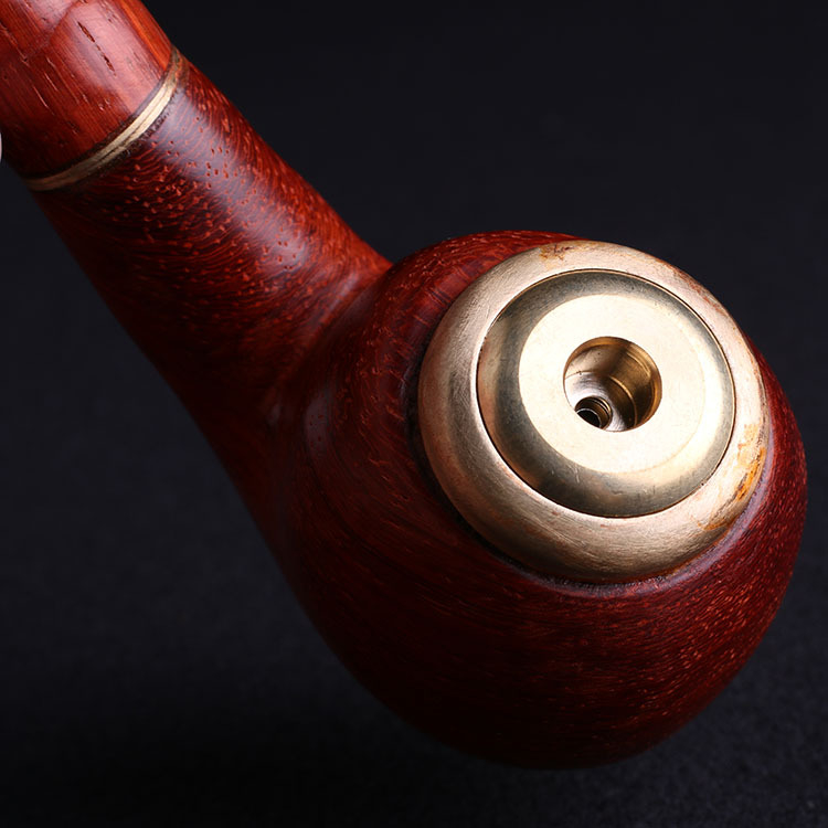 Пайп от махагон, крив дизайн, двойно използване с филтър, възможност за печат на лого, подходящ за подарък, произход Фуцзян