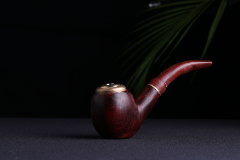 Пайп от махагон, крив дизайн, двойно използване с филтър, възможност за печат на лого, подходящ за подарък, произход Фуцзян