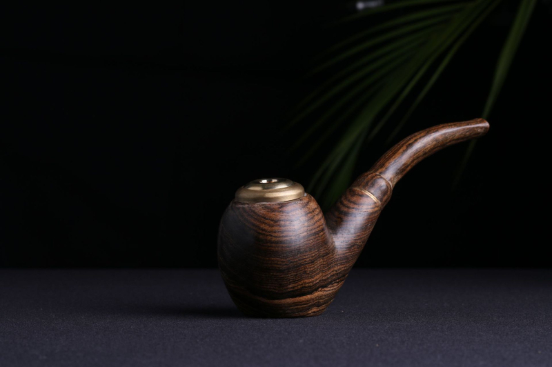 Пайп от махагон, крив дизайн, двойно използване с филтър, възможност за печат на лого, подходящ за подарък, произход Фуцзян