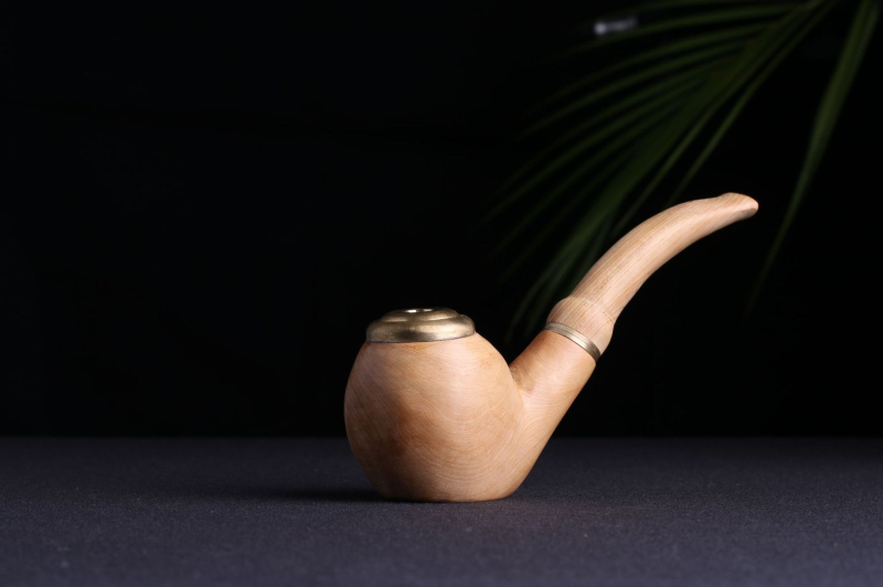 Пайп от махагон, крив дизайн, двойно използване с филтър, възможност за печат на лого, подходящ за подарък, произход Фуцзян