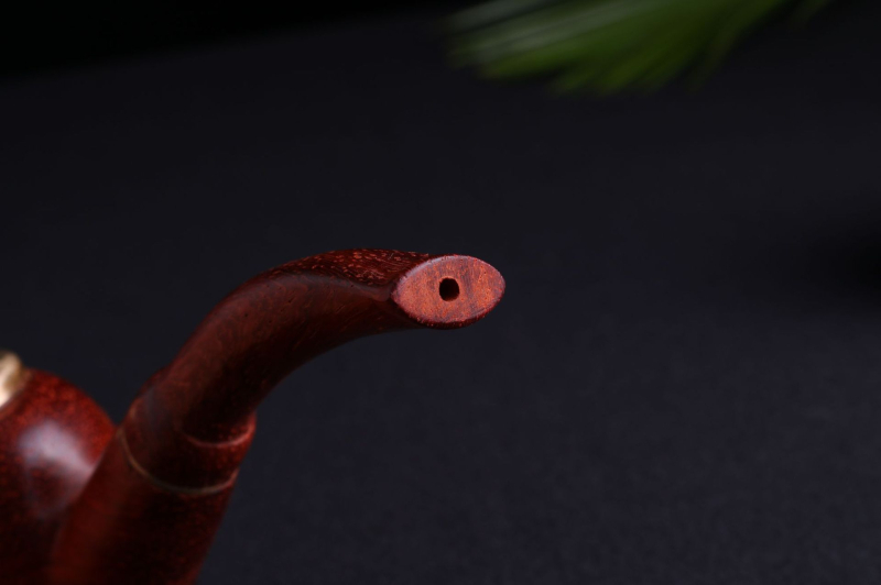 Пайп от махагон, крив дизайн, двойно използване с филтър, възможност за печат на лого, подходящ за подарък, произход Фуцзян