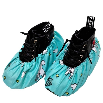 Детски платнени калъфи за обувки за вътрешно ползване, карикатурен дизайн, общо предназначение; защита от прах, дебелина обикновена, биоразградими, тегло около 60 г
