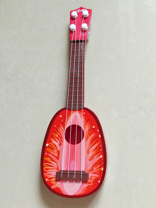 Mali plastični ukulele igračica za djecu 4–6 godina, interaktivna igračka s šarenim pakiranjem