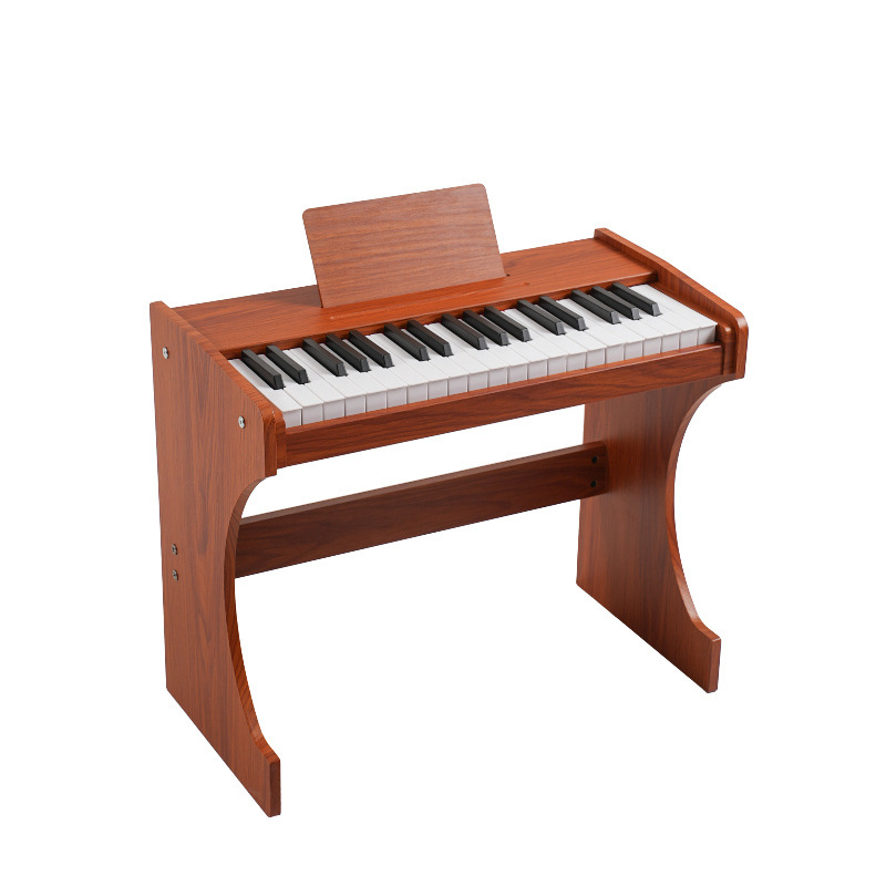 LECHEN 37-klávesová drevená zvislá elektronická klaviatúra, nabíjateľný elektrický klavír, model 378h, hmotnosť 7,6 kg, menej ako 100 tónov